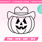 Cowboy Pumpkin SVG • Halloween SVG Files for Cricut · Halloween Sublimation Designs