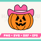 My Cowboy Pumpkin SVG is part of my Western SVG Files for Cricut collection, and features a pumpkin wearing a cowboy hat.