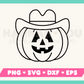 My Cowboy Pumpkin SVG is part of my Western SVG Files for Cricut collection, and features an outline of a pumpkin wearing a cowboy hat.