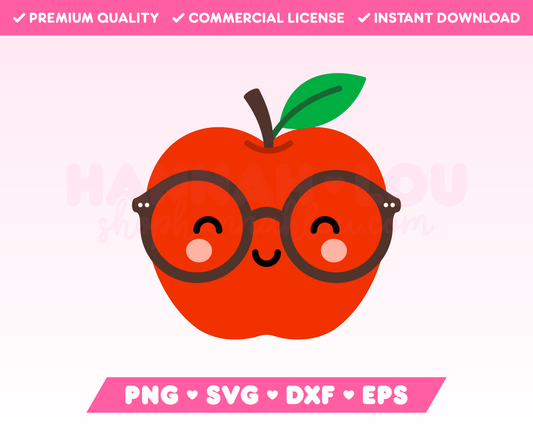 Cute Apple SVG • Fruit SVG Files for Cricut · Fruit Sublimation Designs