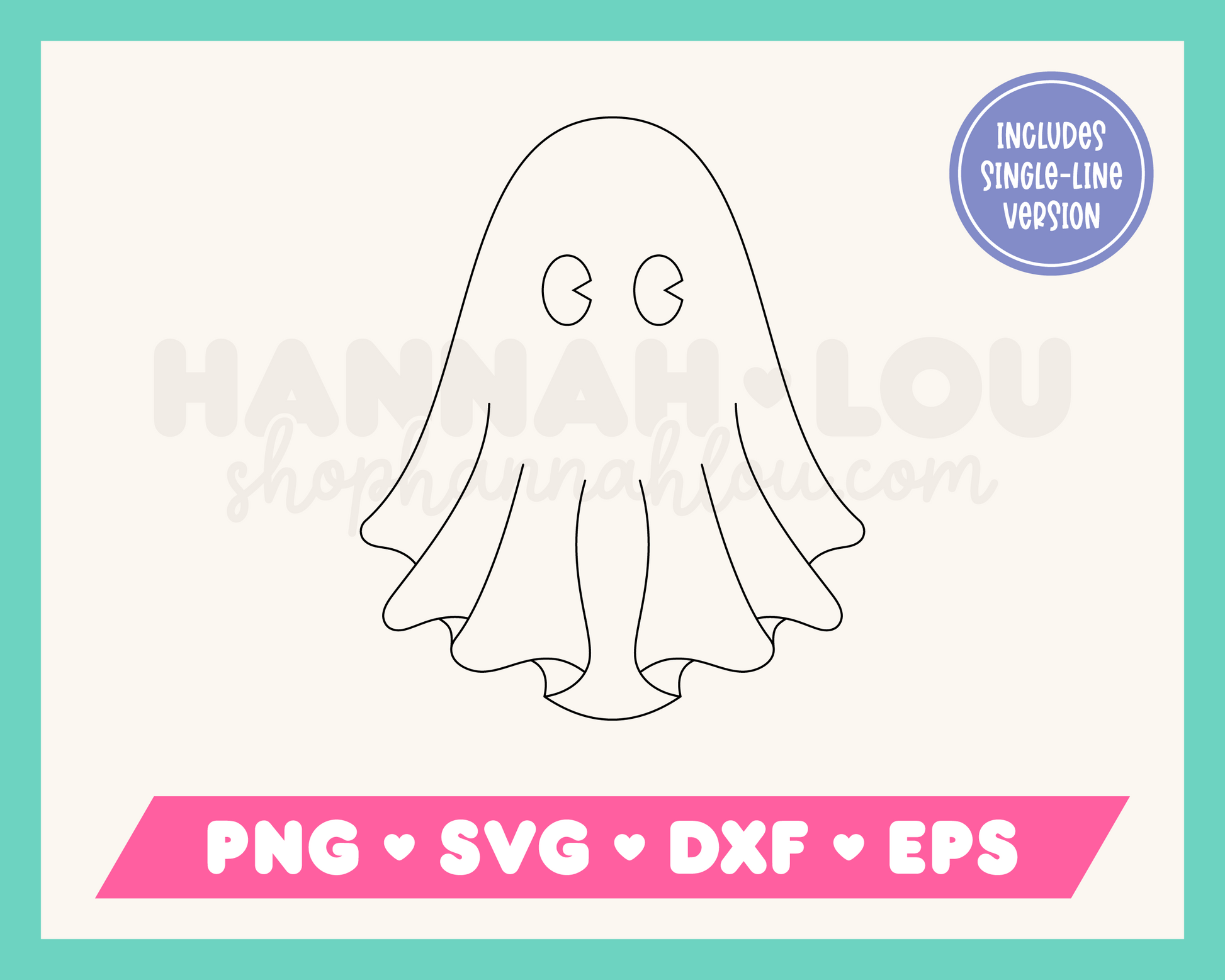 My Cute Ghost SVG is part of my Halloween SVG files for Cricut collection, and features a single-line drawing of a cute ghost.