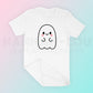 My kawaii-style Cute Ghost SVG is part of my Halloween SVG Files for Cricut collection, and features a cute ghost with rosy cheeks on a t-shirt.