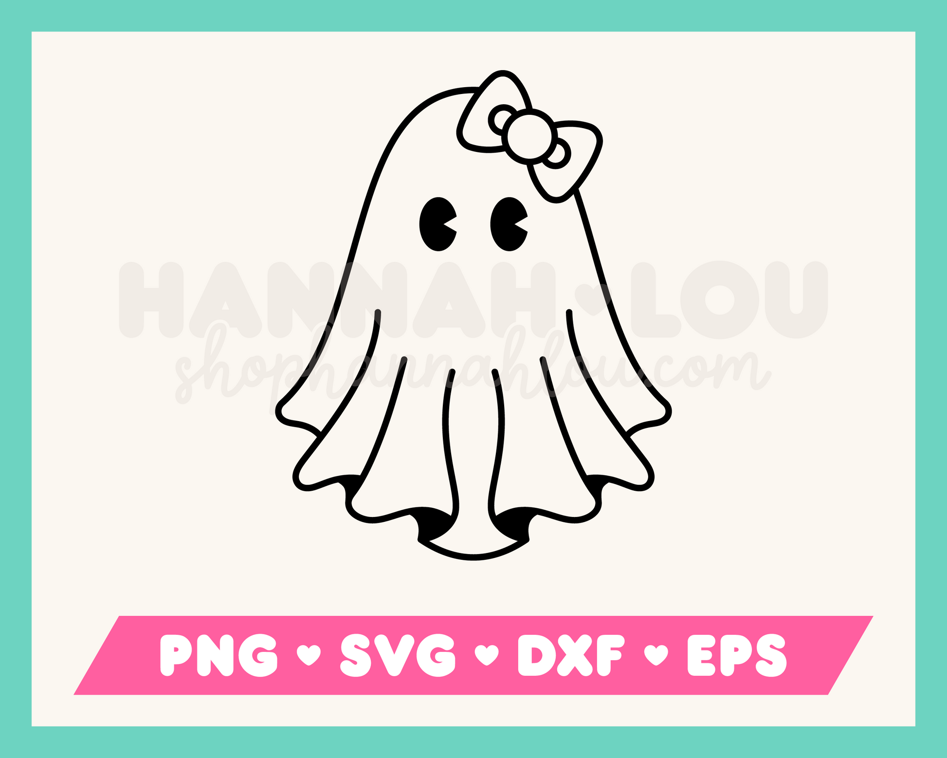 My Cute Ghost with Bow SVG is part of my Halloween SVG files for Cricut collection, and features an outline of a cute ghost with a bow.