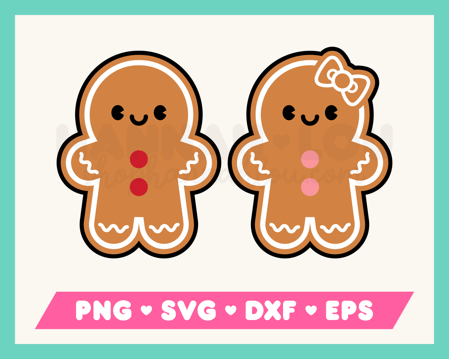 My Cute Gingerbread SVG Bundle is part of my Christmas SVG files for Cricut collection, and features a cute gingerbread man and gingerbread woman.