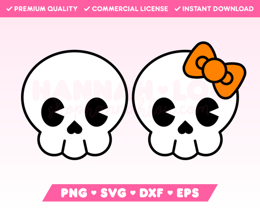 Cute Skull SVG Bundle • Halloween SVG Files for Cricut · Halloween Sublimation Designs