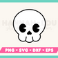 My Cute Skull SVG is part of my Halloween SVG files for Cricut collection, and features a cute skull.