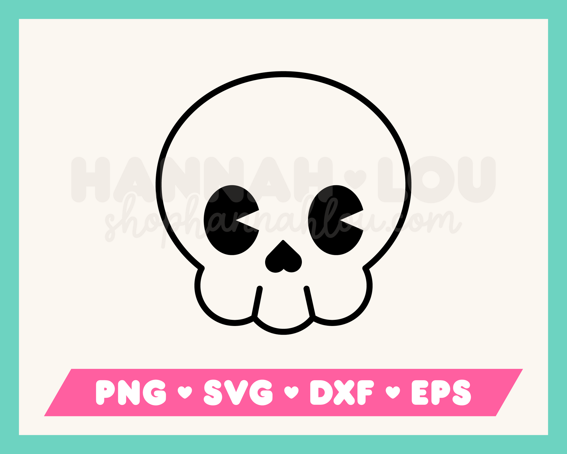 My Cute Skull SVG is part of my Halloween SVG files for Cricut collection, and features an outline of a cute skull.