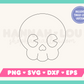 My Cute Skull SVG is part of my Halloween SVG files for Cricut collection, and features a single-line drawing of a cute skull.