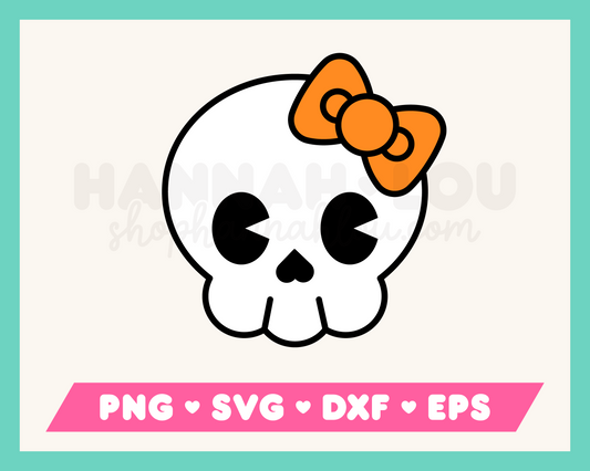 My Cute Skull with Bow SVG is part of my Halloween SVG files for Cricut collection, and features a cute skull with a bow.