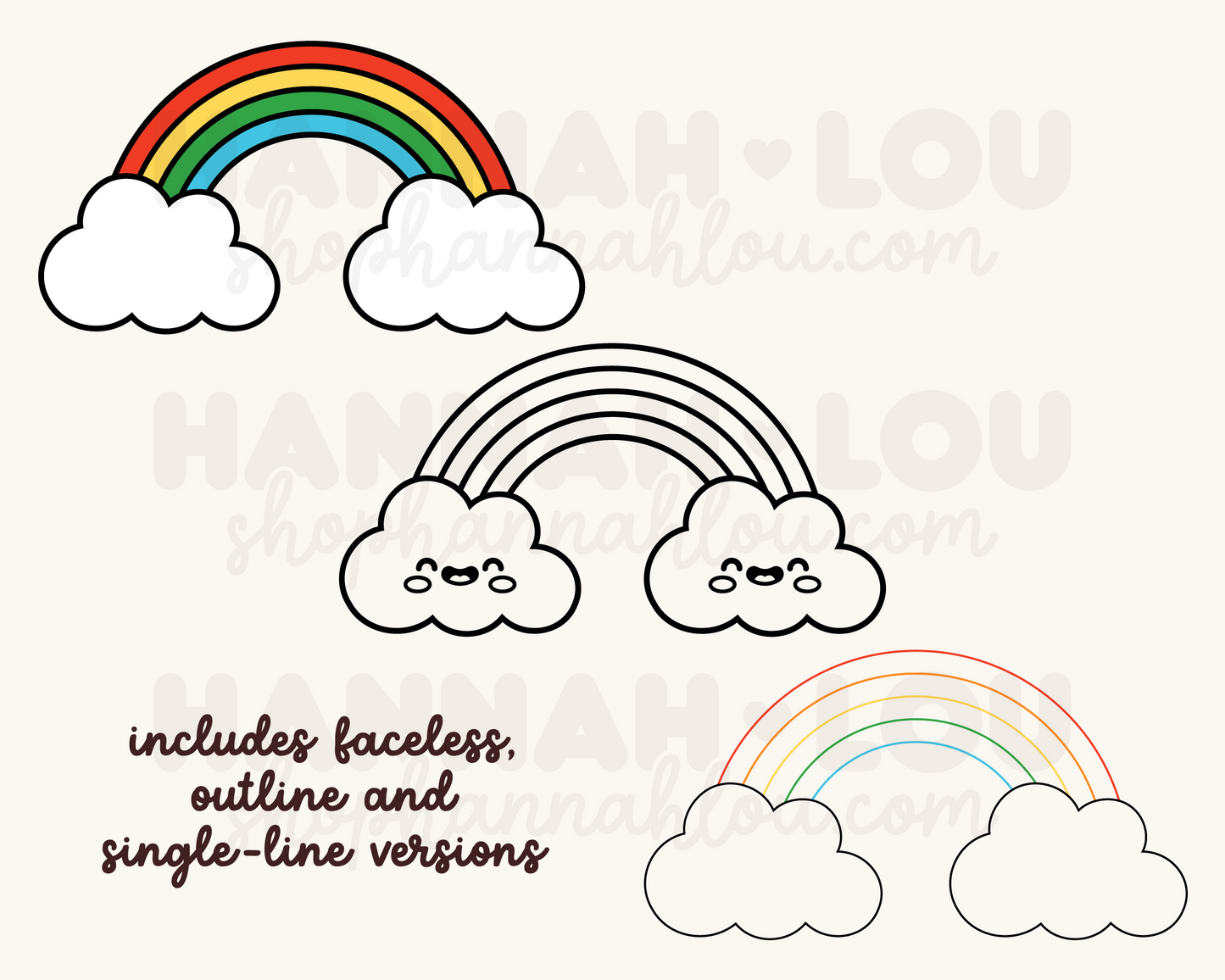 My Cute Weather Clip Art Bundle is part of my Cute SVG Files for Cricut collection, and features kawaii-style weather clip art with a face and rosy cheeks.