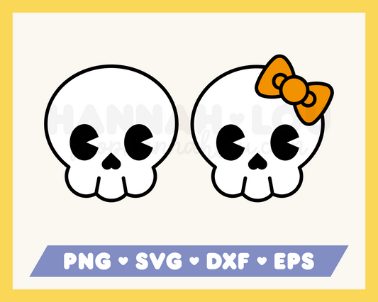 Cute Skulls SVG
