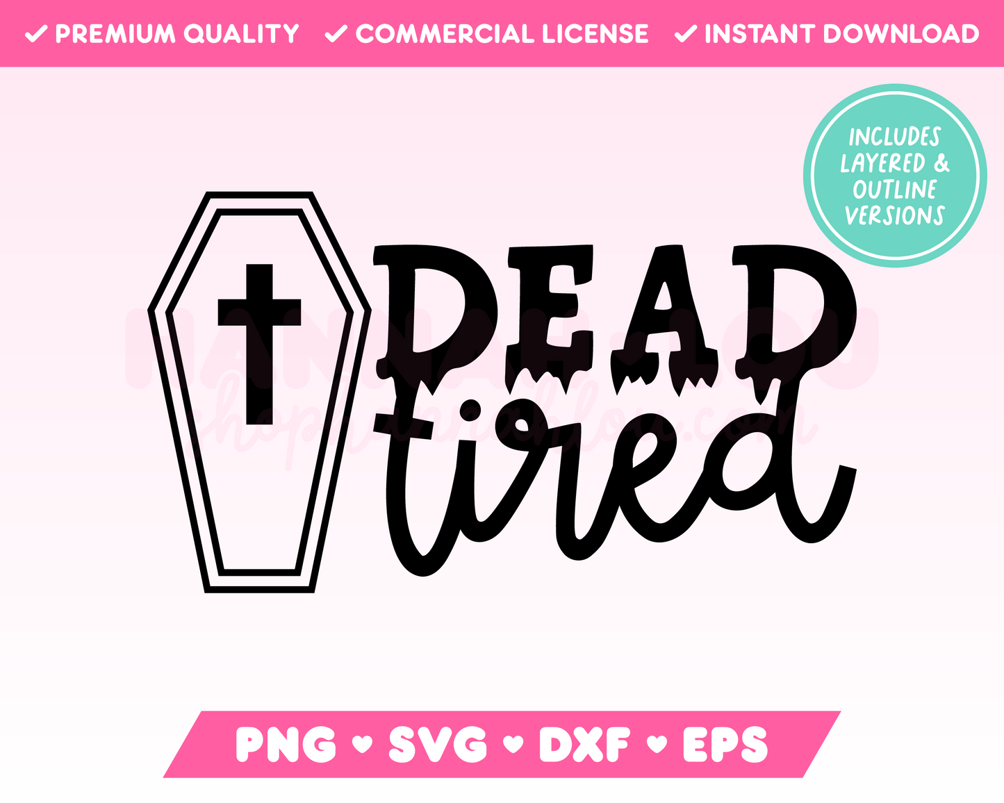 Dead Tired SVG · Halloween SVG Files for Cricut · Halloween Sublimation Designs