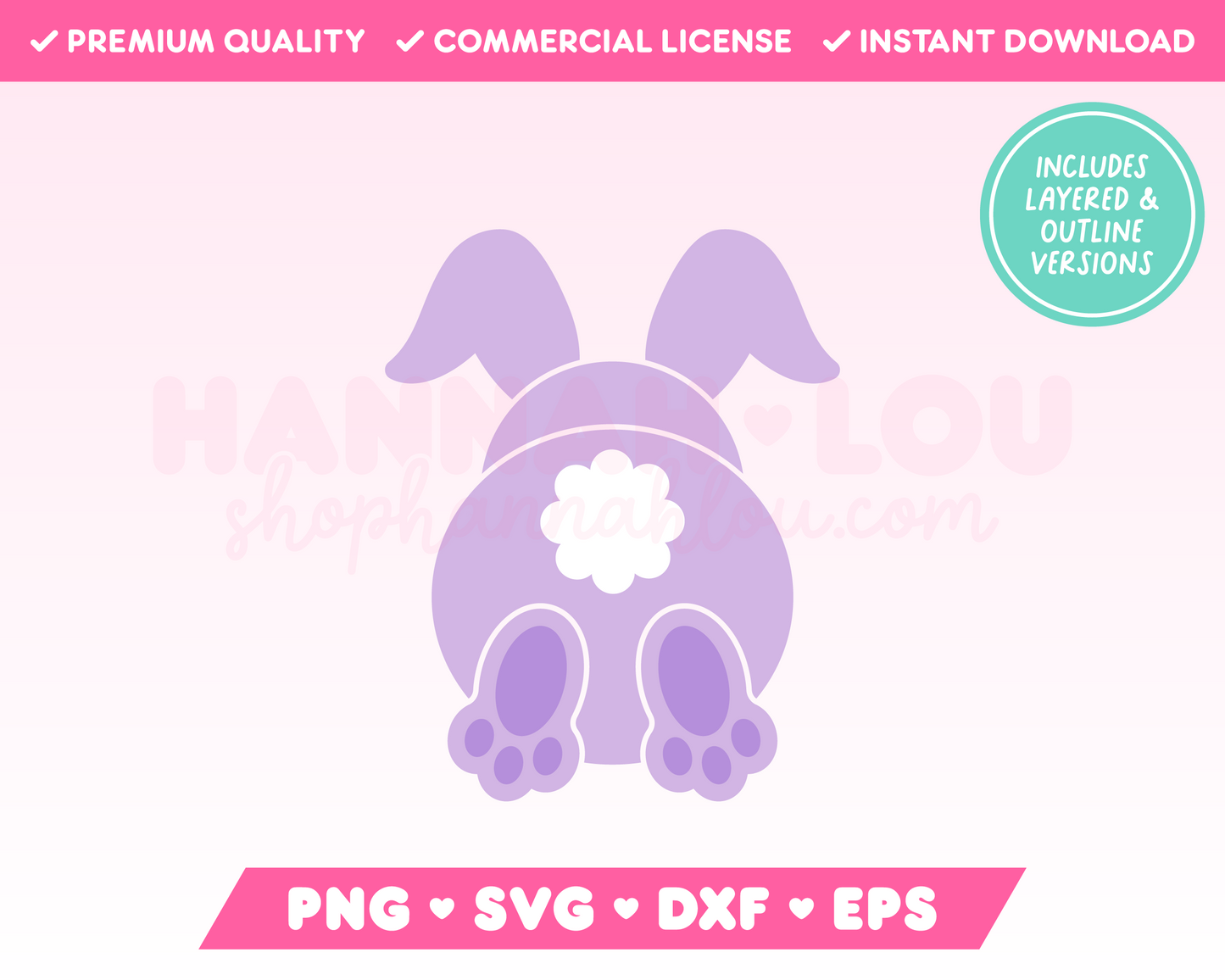 Easter Bunny Butt SVG • Easter SVG Files for Cricut