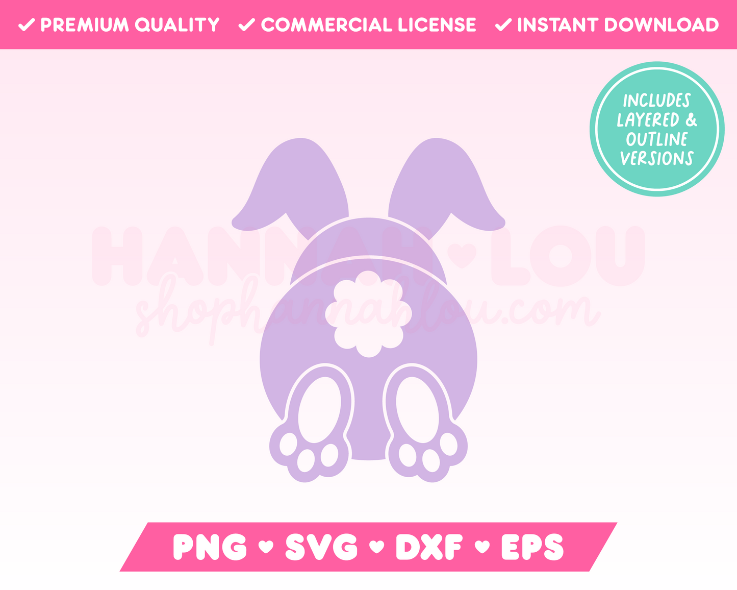 Easter Bunny Butt SVG • Easter SVG Files for Cricut