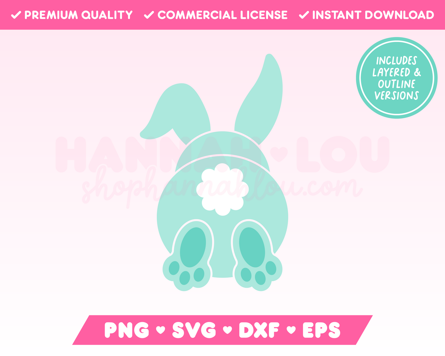 Easter Bunny Butt SVG • Easter SVG Files for Cricut