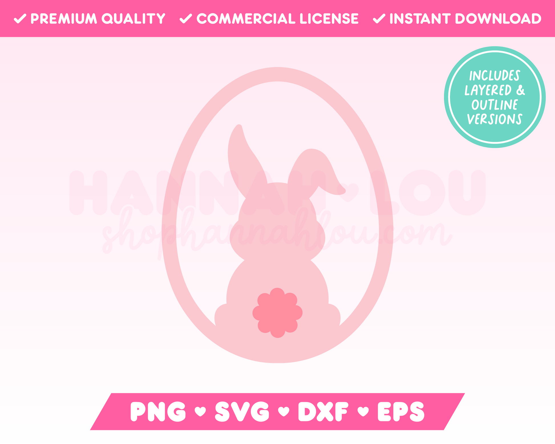 My cute Bunny Easter Egg SVG is part of my Easter SVG Files for Cricut collection, and features an Easter egg with the Easter Bunny inside. 