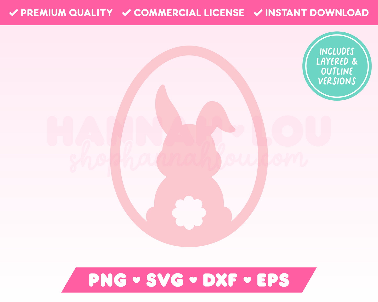 Bunny Easter Egg SVG • Easter SVG Files for Cricut