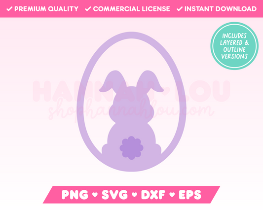 Bunny Easter Egg SVG • Easter SVG Files for Cricut