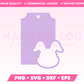 My cute Easter Bunny Gift Tag SVG is part of my Easter SVG Files for Cricut collection, and features a gift tag with a silhouette of the Easter Bunny cut out of it.