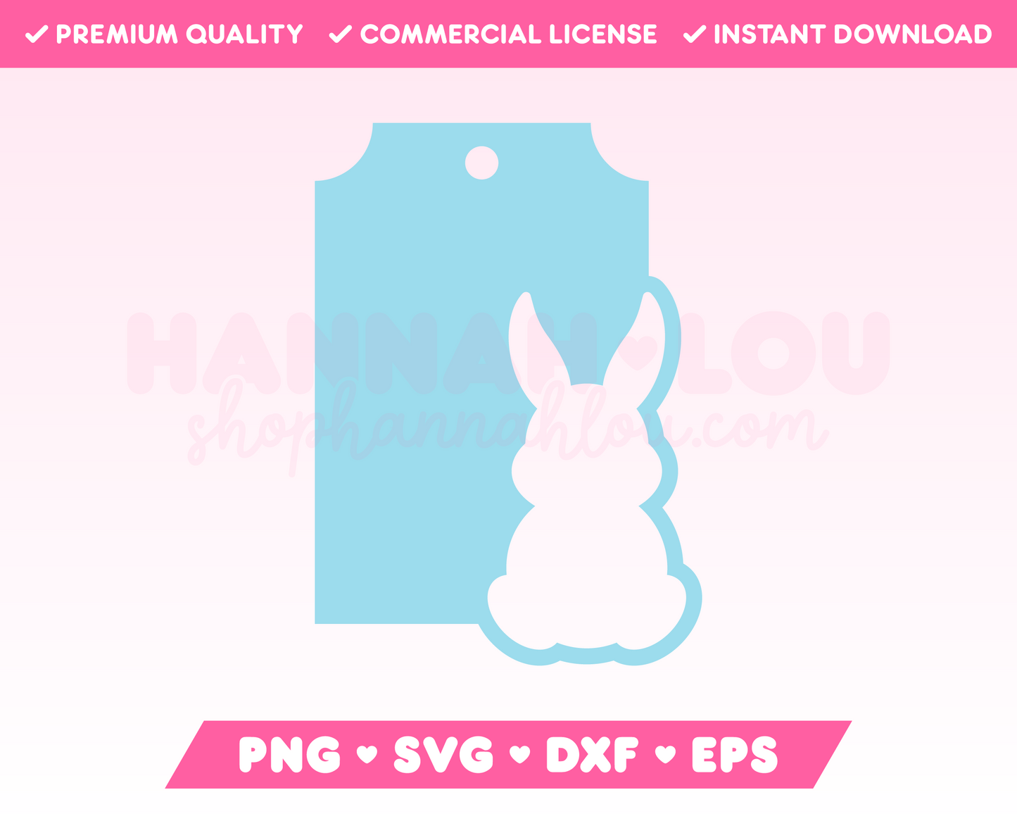 My cute Easter Bunny Gift Tag SVG is part of my Easter SVG Files for Cricut collection, and features a gift tag with a silhouette of the Easter Bunny cut out of it.