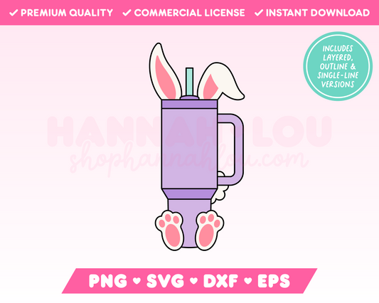 Easter Bunny Tumbler SVG • Easter SVG Files for Cricut