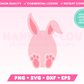 My cute Easter Egg Bunny SVG is part of my Easter SVG Files for Cricut collection, and features an Easter egg with bunny ears and feet.
