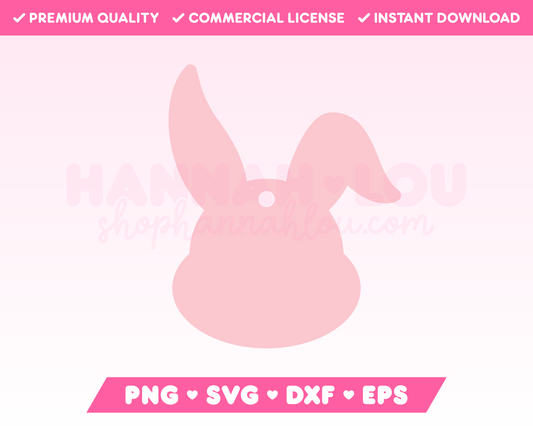 My cute Easter Bunny Gift Tag SVG is part of my Easter SVG Files for Cricut collection, and features a gift tag in the shape of the Easter Bunny's head.