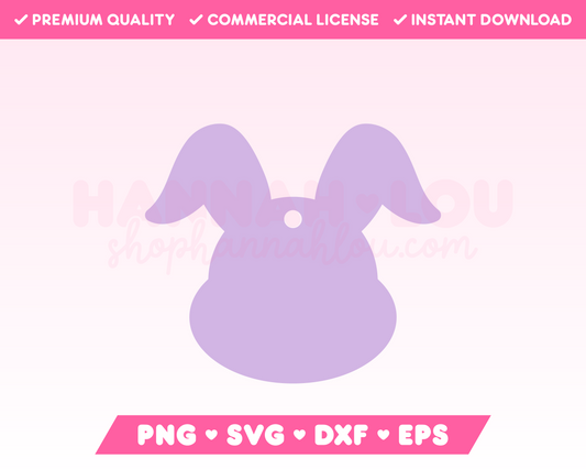 My cute Easter Bunny Gift Tag SVG is part of my Easter SVG Files for Cricut collection, and features a gift tag in the shape of the Easter Bunny's head.