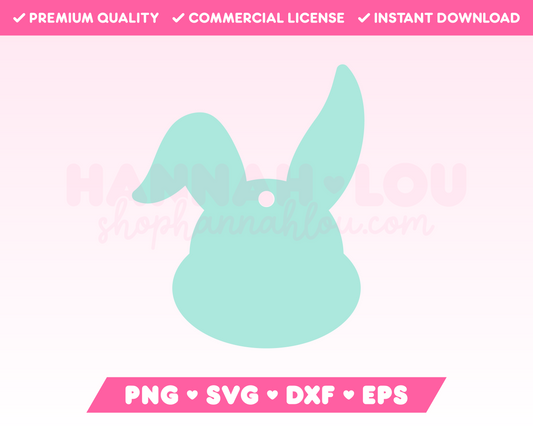My cute Easter Bunny Gift Tag SVG is part of my Easter SVG Files for Cricut collection, and features a gift tag in the shape of the Easter Bunny's head.