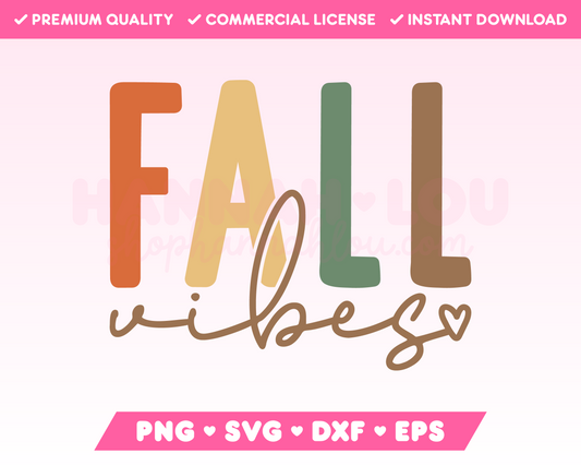 Fall Vibes SVG • Fall SVG Files for Cricut • Fall Sublimation Designs