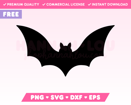 Free Bat SVG • Free Halloween SVG Files for Cricut • Free Halloween Sublimation Designs