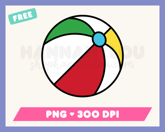 My free Beach Ball PNG is part of my Free Beach Sublimation Designs collection, and features a multicolored beach ball.