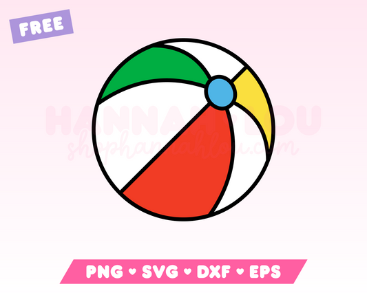 My free Beach Ball SVG is part of my Free Beach SVG Files for Cricut collection, and features a multicolored beach ball.