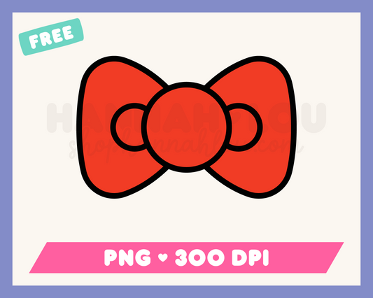 My free Bow PNG is part of my free sublimation designs collection, and features a simple red bow.