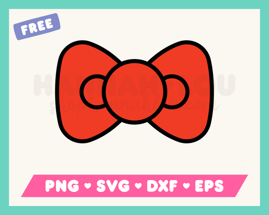 My free Bow SVG is part of my free SVG files for Cricut collection, and features a simple red bow.