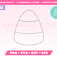 My free Candy Corn SVG is part of my Free Halloween SVG Files for Cricut collection, and features a single-line drawing or sketch of a candy corn treat.