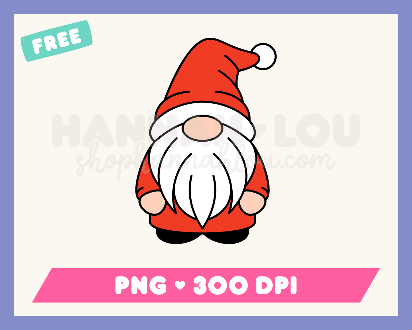 My free Christmas Gnome PNG is part of my free Christmas sublimation designs collection, and features a squat little gnome dressed as Santa.