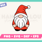 My free Christmas Gnome SVG is part of my free Christmas SVG files for Cricut collection, and features a squat little gnome dressed as Santa.