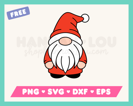 My free Christmas Gnome SVG is part of my free Christmas SVG files for Cricut collection, and features a squat little gnome dressed as Santa.