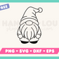 My free Christmas Gnome SVG is part of my free Christmas SVG files for Cricut collection, and features a squat little gnome dressed as Santa.