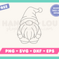 My free Christmas Gnome SVG is part of my free Christmas SVG files for Cricut collection, and features a squat little gnome dressed as Santa.