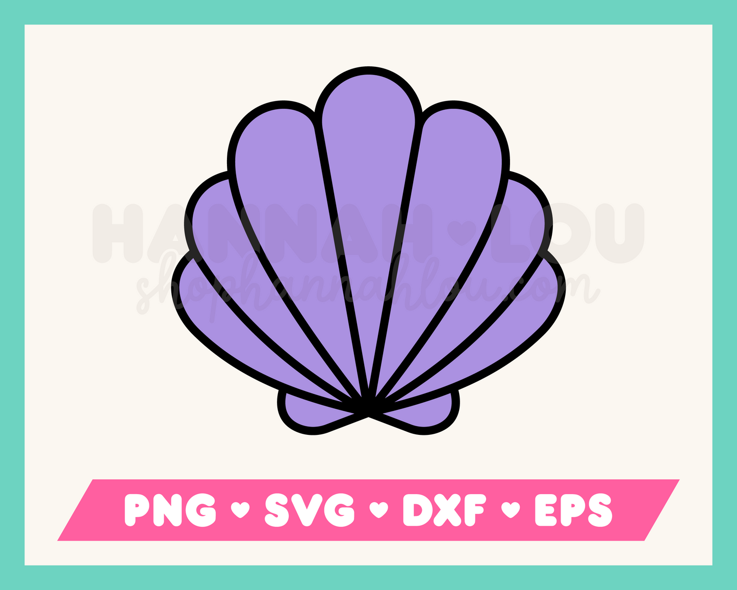 FREE Clam Shell SVG | Free Beach SVG Files for Cricut 