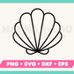 FREE Clam Shell SVG | Free Beach SVG Files for Cricut 