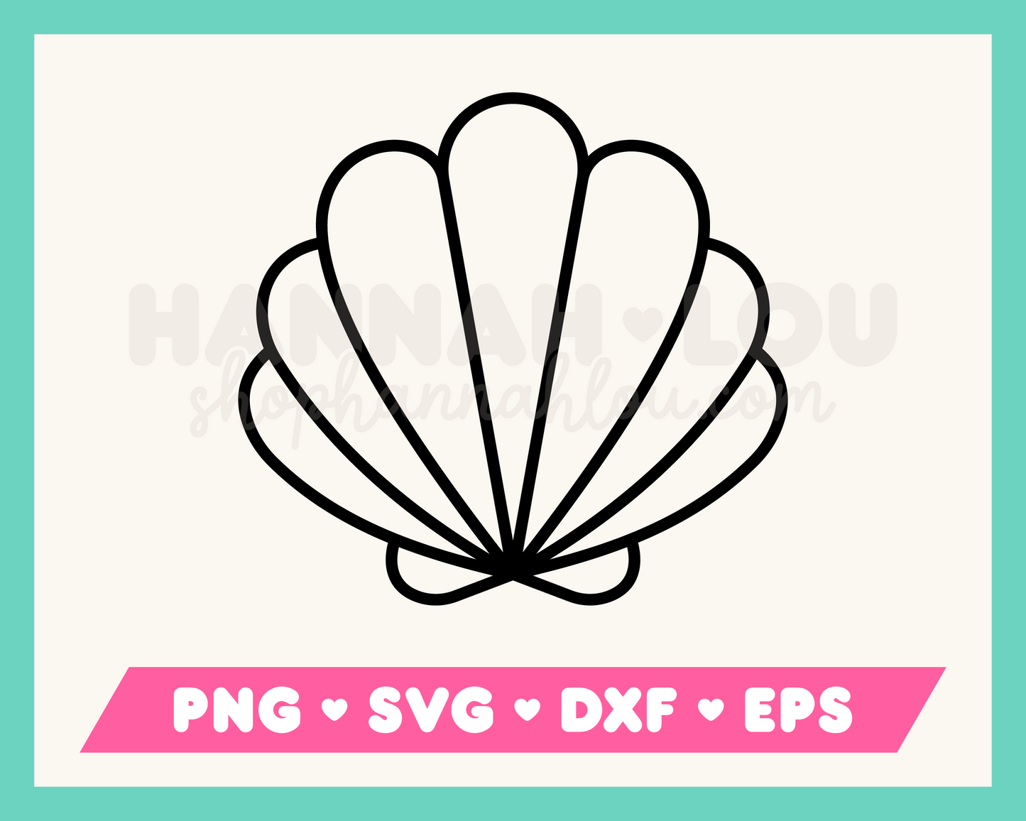 FREE Clam Shell SVG | Free Beach SVG Files for Cricut 