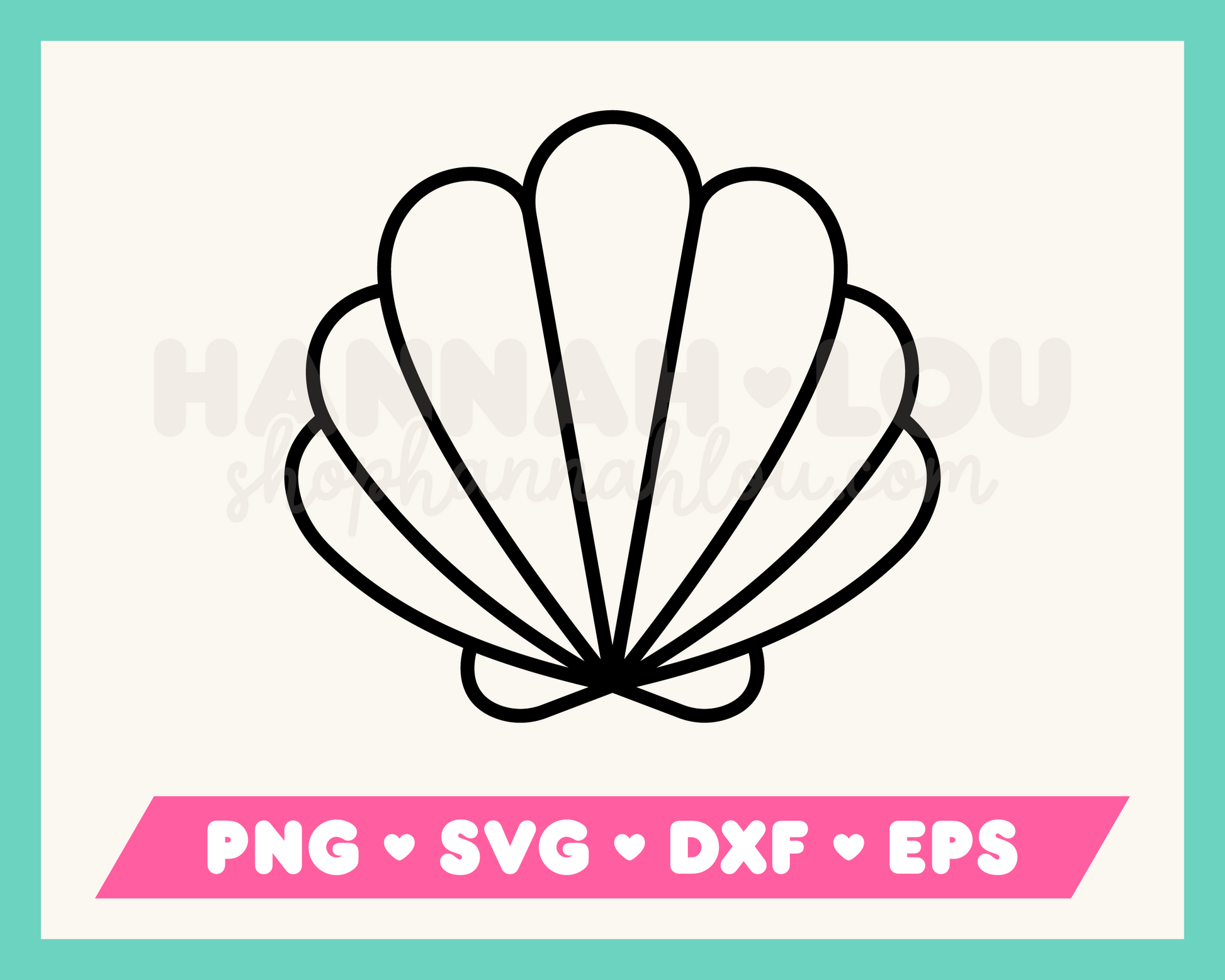 FREE Clam Shell SVG | Free Beach SVG Files for Cricut 