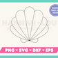 FREE Clam Shell SVG | Free Beach SVG Files for Cricut 