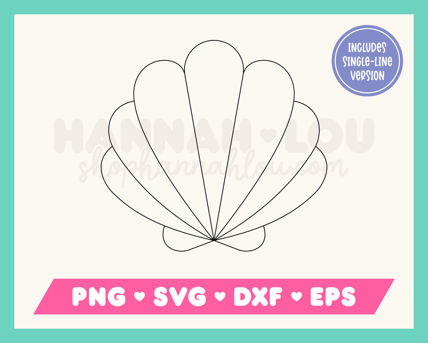 FREE Clam Shell SVG | Free Beach SVG Files for Cricut 