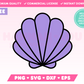 My free Clam Shell SVG is part of my Free Beach SVG Files for Cricut collection, and features a simple clam shell.
