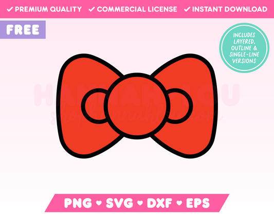 My free Coquette Bow SVG is part of my Free Coquette SVG Files for Cricut collection, and features a cute coquette bow.