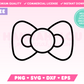 My free Coquette Bow SVG is part of my Free Coquette SVG Files for Cricut collection, and features an outline of a cute coquette bow.